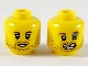 Part No: 3626pb2470  Name: Minifigure, Head Dual Sided Reddish Brown Eyebrows and Stubble, Smile / Injured Left Eye and Broken Teeth Pattern