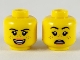 Part No: 3626pb2484  Name: Minifigure, Head Dual Sided Female Black Eyebrows, Medium Nougat Freckles, Coral Lips, Open Mouth Smile / Scared Pattern