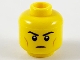 Part No: 3626pb2595  Name: Minifigure, Head Black Eyebrows, Medium Nougat Cheek Lines and Frown Pattern