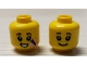 Part No: 3626pb2614  Name: Minifigure, Head Dual Sided Child, Black Eyebrows, Grin / Open Mouth Smile with Butterfly Pattern (BAM)