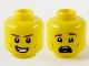 Part No: 3626pb2703  Name: Minifigure, Head Dual Sided Reddish Brown Eyebrows, Medium Nougat Cheek and Chin Lines, Smile with Teeth / Scared Pattern