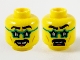 Part No: 3626pb2751  Name: Minifigure, Head Dual Sided Black Eyebrows and Moustache, Dark Turquoise Star Glasses, Gap in Teeth, Smile / Scared Pattern