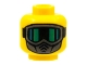 Part No: 3626pb2888  Name: Minifigure, Head Dark Bluish Gray Mask, Green Glare Lines on Black Goggles Pattern