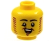 Part No: 3626pb2939  Name: Minifigure, Head Black Eyebrows, Reddish Brown Mutton Chops and Van Dyke Beard, Open Smile Pattern
