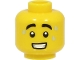 Part No: 3626pb2973  Name: Minifigure, Head Black Thick Eyebrows, 3 Bright Light Blue Sweat Drops, Open Mouth with Teeth Pattern