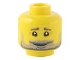 Part No: 3626pb3142  Name: Minifigure, Head Dark Bluish Gray Eyebrows, Light Bluish Gray and Dark Bluish Gray Full Beard, Laugh Lines, and White Pupils Pattern