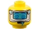 Part No: 3626pb3818  Name: Minifigure, Head Blue Eyebrows and Spiral Eyes, White Mask with Medium Azure Visor, Open Mouth with Drool Pattern