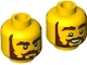 Part No: 3626pb3918  Name: Minifigure, Head Dual Sided Reddish Brown Bushy Eyebrows, Moustache, Beard and Sideburns, Stern / Open Mouth Smile with Top Teeth Pattern