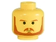 Part No: 3626ps9  Name: Minifigure, Head Beard with Brown Eyebrows, Moustache and Beard, Black Chin Dimple Pattern