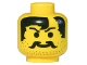 Part No: 3626px108  Name: Minifigure, Head Moustache, Stubble and Bald Hair Part Pattern