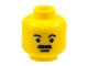 Part No: 3626px11  Name: Minifigure, Head Moustache Thick Flat and Short Eyebrows Pattern