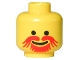 Part No: 3626px120  Name: Minifigure, Head Moustache Red Goatee Pattern
