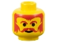 Part No: 3626px122  Name: Minifigure, Head Moustache Red, Eyebrows and Hair Pattern