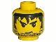 Part No: 3626px133  Name: Minifigure, Head Male Stubble, Black Messy Hair, and Angry Eyebrows Pattern