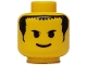 Part No: 3626px16  Name: Minifigure, Head Male Smile, Black Eyebrows, Short Bangs and Long Hair Pattern