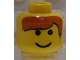 Part No: 3626px17  Name: Minifigure, Head Male Brown Bangs Pattern