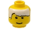 Part No: 3626px27  Name: Minifigure, Head Male White Bangs Pattern