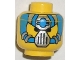 Part No: 3626px46  Name: Minifigure, Head Alien with Blue and Silver Mask Type 1 Pattern