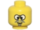 Part No: 3626px55 Name: Minifigure, Head Crossed Eyes, Black Glasses with White Lenses, Dark Gray Moustache and Goatee, Grin Pattern Part No: 3626px55 Name: Minifigure, Head Crossed Eyes, Black Glasses with White Lenses, Dark Gray Moustache and Goatee, Grin Pattern