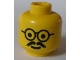 Part No: 3626px66  Name: Minifigure, Head Glasses with Moustache Pattern