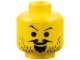 Part No: 3626px81  Name: Minifigure, Head Moustache Pointed, Goatee and Stubble Pattern
