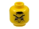 Part No: 3626px84  Name: Minifigure, Head Black Hair Tuft, Closed Eyes, Dark Gray Eyelids, Freckles Stubble Pattern