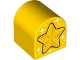 Part No: 3664pb30  Name: Duplo, Brick 2 x 2 x 2 Slope Curved Double with Stars Pattern