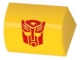 Part No: 37352pb046 Name: Slope, Curved 1 x 2 with Bottom Stud Holder with Red Robot Mask Transformers Autobot Symbol Pattern (BrickHeadz Bumblebee Vehicle Hood) Part No: 37352pb046 Name: Slope, Curved 1 x 2 with Bottom Stud Holder with Red Robot Mask Transformers Autobot Symbol Pattern (BrickHeadz Bumblebee Vehicle Hood)