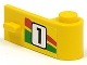 Part No: 3821pb006  Name: Door 1 x 3 x 1 Right with Number 1 and Red and Green Stripe Pattern (Sticker) - Set 6550
