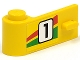 Part No: 3822pb006  Name: Door 1 x 3 x 1 Left with Number 1 and Red and Green Stripe Pattern (Sticker) - Set 6550