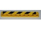 Part No: 40490pb007  Name: Technic, Liftarm Thick 1 x 9 with Black and Yellow Danger Stripes Pattern (Sticker) - Set 8186
