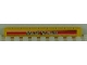 Part No: 40490pb013  Name: Technic, Liftarm Thick 1 x 9 with Red and Black Stripes and 'Road Service' Pattern (Sticker) - Set 8109