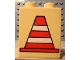 Part No: 4066pb036  Name: Duplo, Brick 1 x 2 x 2 with Construction Cone 1 Pattern