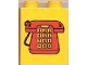 Part No: 4066pb100  Name: Duplo, Brick 1 x 2 x 2 with Red Telephone with Yellow Buttons Pattern