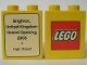 Part No: 4066pb165  Name: Duplo, Brick 1 x 2 x 2 with The Lego Store Brighton 2003 Pattern