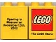 Part No: 4066pb167  Name: Duplo, Brick 1 x 2 x 2 with The Lego Store Moscow 2002 Pattern