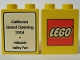 Lot ID: 154673474  Part No: 4066pb247  Name: Duplo, Brick 1 x 2 x 2 with The Lego Store California, Hillsdale, Valley Fair 2004 Opening Pattern