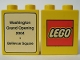 Part No: 4066pb250  Name: Duplo, Brick 1 x 2 x 2 with The Lego Store Washington, Bellevue Square 2004 Opening Pattern