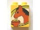 Part No: 4066pb292  Name: Duplo, Brick 1 x 2 x 2 with Horse Pattern