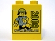 Part No: 4066pb345  Name: Duplo, Brick 1 x 2 x 2 with www.LEGOclub.com 2009 Pattern