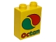 Part No: 4066pb347  Name: Duplo, Brick 1 x 2 x 2 with Octan Logo Pattern