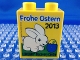 Part No: 4066pb435  Name: Duplo, Brick 1 x 2 x 2 with Legoland Discovery Centre Frohe Ostern 2013 Pattern