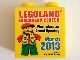 Part No: 4066pb441  Name: Duplo, Brick 1 x 2 x 2 with Legoland Discovery Center Westchester Grand Opening 2013 Pattern