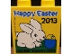 Part No: 4066pb511  Name: Duplo, Brick 1 x 2 x 2 with Happy Easter 2013 Legoland Discovery Centre Bunny Rabbit Pattern