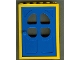 Part No: 4071c03  Name: Door, Frame 2 x 6 x 7 with Blue Fabuland Door 1 x 6 x 7 with Round Pane in 4 Sections (4071 / 4072)