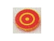 Part No: 4150pb030  Name: Tile, Round 2 x 2 with Red Rings Pattern