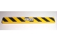 Part No: 4162pb032  Name: Tile 1 x 8 with White '7632' on Black and Yellow Danger Stripes Pattern (Sticker) - Set 7632