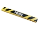 Part No: 4162pb232  Name: Tile 1 x 8 with 'POLICE' and Black and Yellow Danger Stripes Pattern (Sticker) - Set 60141