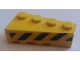 Part No: 41767pb03  Name: Wedge 4 x 2 Right with Black and Yellow Danger Stripes Pattern (Sticker) - Set 7243