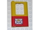 Part No: 4181pb022  Name: Door 1 x 4 x 5 Train Left, Thin Support at Bottom with Red Bottom Half and Mail Envelope Pattern (Sticker) - Sets 7722 / 7819